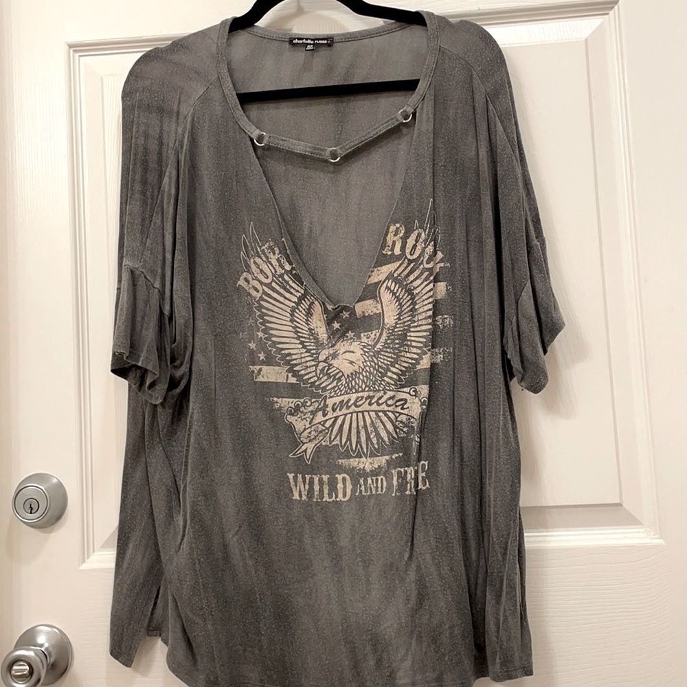 Distressed rock tee